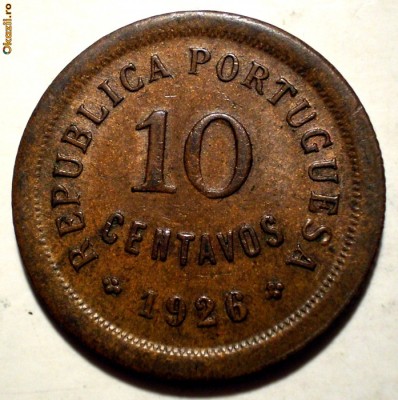 C.128 PORTUGALIA 10 CENTAVOS 1926 foto