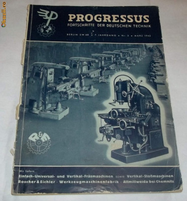 revista tehnica germana Progressus (martie 1942, perioada nazista) foto