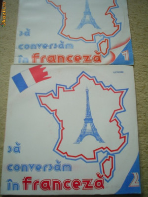 Sa conversam in franceza curs 2 lp discuri vinyl vol. 1 si 2 neascultate NM foto