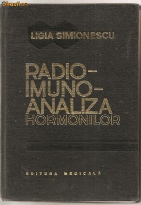 (C947) RADIO IMUNO ANALIZA HORMONILOR DE LIGIA SIMIONESCU, EDITURA MEDICALA, BUCURESTI, 1982 foto