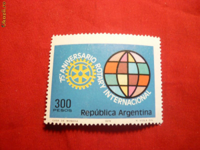 Serie- 75 Ani Rotary 1979 Argentina , 1val. foto