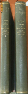 H. Ahrens Cours de droit naturel ou de philosophie du droit 2 vol. 1875 023 foto