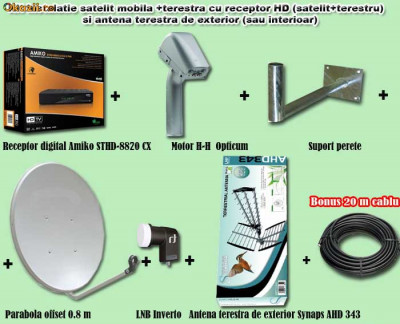 Instalatie satelit mobila posturi tv romanesti si straine libere foto