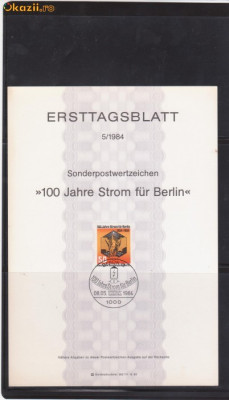 3.Carton filatelic din 1984 Germania foto