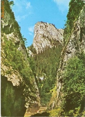 CP 212-74 Cheile Bicazului Lacul Rosu -marca fixa - circulata 1970 -starea care se vede foto