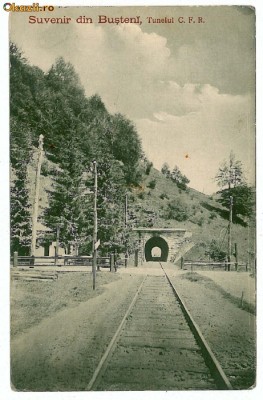 1873 - BUSTENI, Prahova, Railway Tunnel - old postcard - unused foto