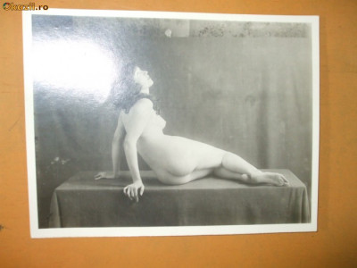 Fotografie veche arta erotica studio nud femeie 17 x 13 cm foto