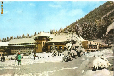 CPI (B497) POIANA BRASOV, HOTEL SPORT, CIRCULATA 1978, EDITURA MERIDIANE, STAMPILA PUBLICITARA, TIMBRU FILATELIC foto