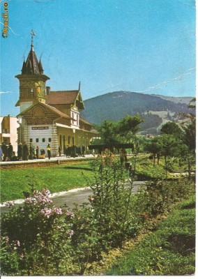 CPI (B493) VATRA DORNEI, GARA - BAI, CIRCULATA 05.08.1977, EDITURA MERIDIANE, STAMPILA, TIMBRU foto