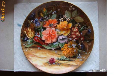 SUPERBA FARFURIE DECORATIVA COALPORT ~~ RED ANEMONES ~~ foto