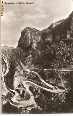 CPI (B526) CHEILE BICAZULUI, SERPENTINE, CIRCULATA 1963, EDITURA MERIDIANE, STAMPILE, TIMBRU FILATELIC foto