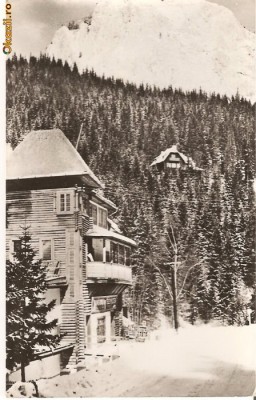 CPI (B539) LACUL ROSU, VEDERE DIN STATIUNE, EDITURA MERIDIANE, CIRCULATA 1966, STAMPILE SI TIMBRU foto
