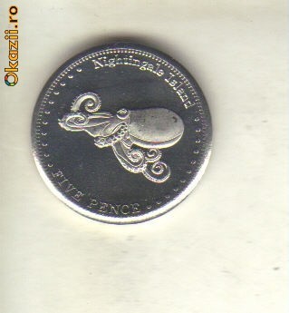 bnk mnd Nightingale Island 2011 5 pence 2011 , fauna foto