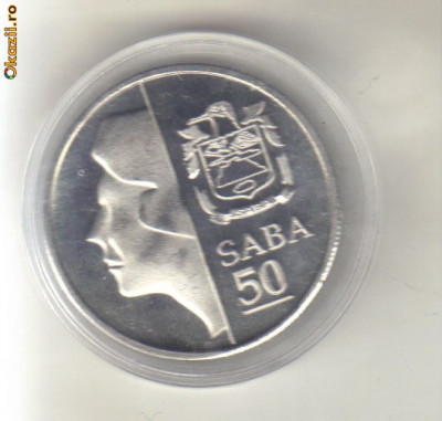 bnk mnd Insula Saba 50 centi 2011 unc , fauna foto