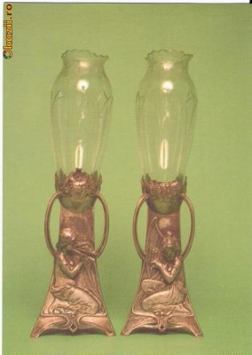 CP 213-28 Muzeul Brailei. Vase decorative. Arta 1900. -necirculata -starea care se vede-carte postala foto