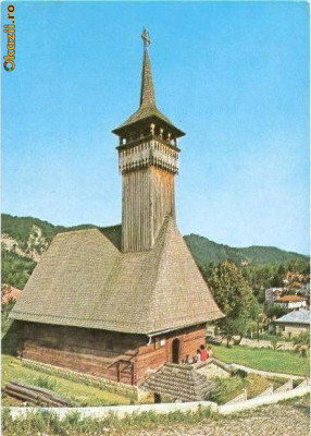 CP 213-69 Olanesti. Biserica de lemn a lui Horia -circulata 1974 -starea care se vede foto