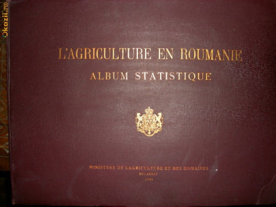 L&amp;#039;agriculture en Roumanie - Album statistique - 1929 foto