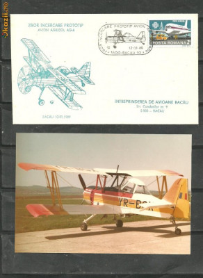 PROTOTIP AVION AGRICOL AG-6, PLIC SPECIAL, FOTO COLOR, PLIANT PUBLICITAR, N26 foto