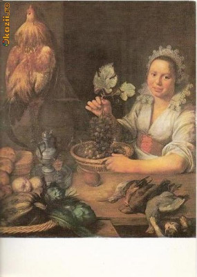 CP 214-06 Muzeul Brukenthal Sibiu -Frans Snyders(1579-1657) -Bucatareasa flamanda -necirculata -starea care se vede foto
