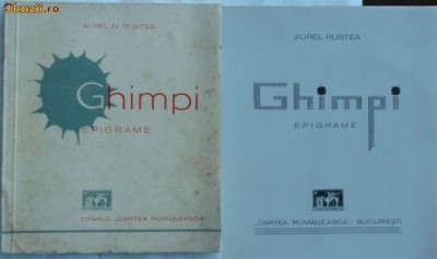 Aurel Rustea , Ghimpi , Epigrame , 1941 , prima editie foto