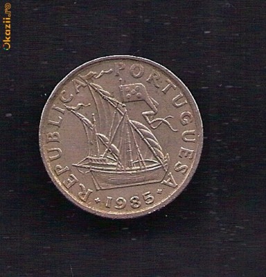 bnk mnd Portugalia 2.5 escudos 1985 unc foto