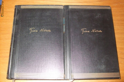 FRIEDRICH NIETZSCHE - WERKE (Doua Volume) - Alfred Kroner Verlag, Leipzig, 1930; lb. germana foto