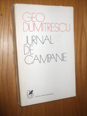 GEO DUMITRESCU - Jurnal de Campanie - desene: Mihu Vulcanescu - 1974 foto