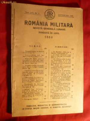 Revista - Romania Militara -sept.1933 foto