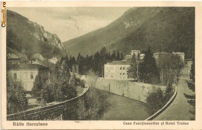 Baile Herculane - Casa functionarilor si Hotel Traian - 1936 foto