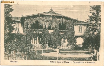 Buzias - Hotelul Parc si Bazar - interbelica foto