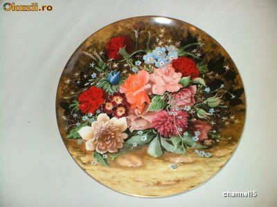 SUPERBA FARFURIE DECORATIVA COALPORT ~~ PEACH ROSES ~~ foto