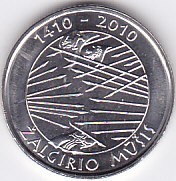 Moneda Lituania 1 Litas 2010 - KM#172 UNC (comemorativa Batalia de la Grunwald) foto