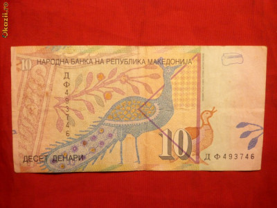 Bancnota 10 Dinari MACEDONIA 2006 ,cal.medie-buna foto