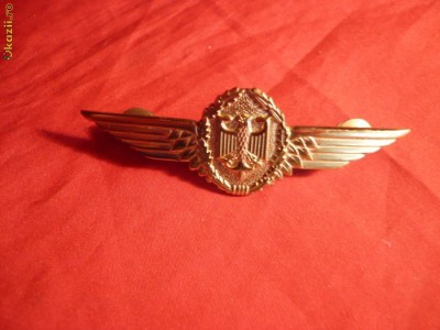 Insigna Aviate Militara RFG -metal aurit foto