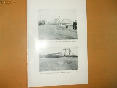 Plansa Bazin Giurgiu + Pod Topolnita pe linia Craiova - Severin + Atelierele Recita foto