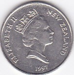 Moneda Noua Zeelanda 5 Centi 1997 - KM#60 VF foto