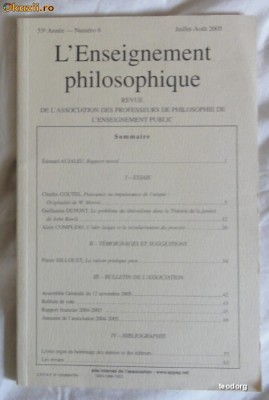L&amp;#039;enseignement philosophique 6/2005 foto