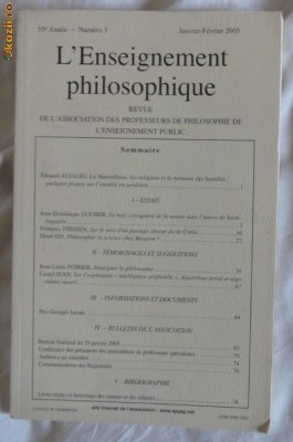 L&amp;#039;enseignement philosophique 3/2005 foto