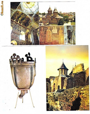 Targoviste-Curtea Domneasca ,Cazan Hunic din muzeul curtii, LOT 3 ilustrate postale foto