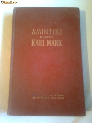 AMINTIRI DESPRE KARL MARX foto