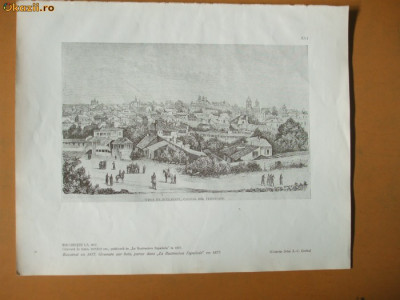 Plansa Bucuresti 1877 foto