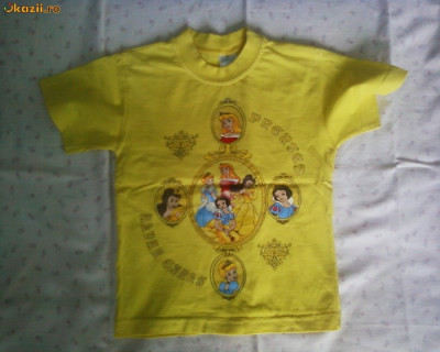 Tricou galben Printese Disney foto