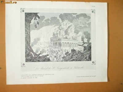 Plansa Focul de la 1847 arderea bis. Sf. Ghe Nou foto