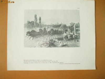 Plansa Carol I la Cotroceni Buc. 1868 foto