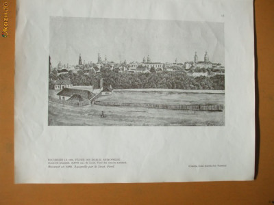Plansa Dealul Mitropoliei Bucuresti 1856 foto