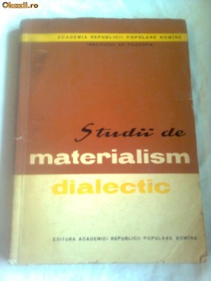 STUDII DE MATERIALISM DIALECTIC foto