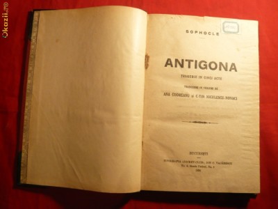 Sophocle - ANTIGONA -ed. 1924 foto