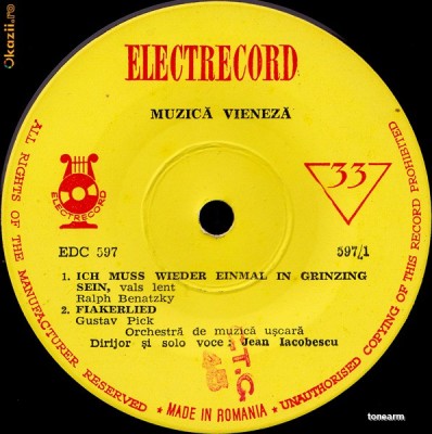 Jean Iacobescu - Muzica Vieneza (7&amp;quot;) foto