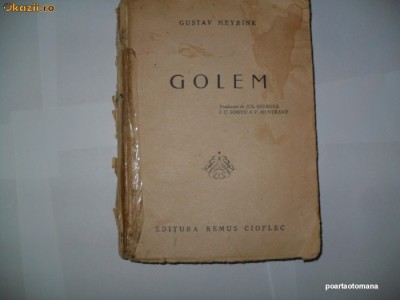 Golem-Gustav Meyrink foto