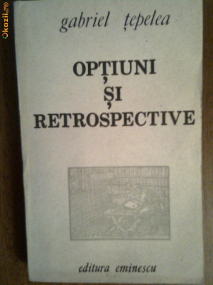 Optiuni si retrospective-Gabriel Tepelea foto